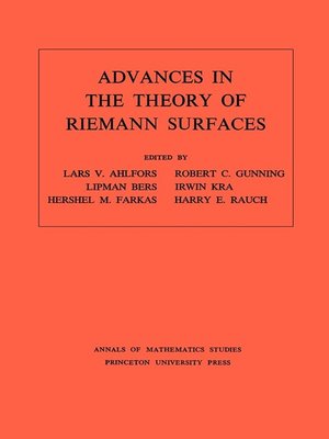 cover image of Advances in the Theory of Riemann Surfaces. (AM-66), Volume 66